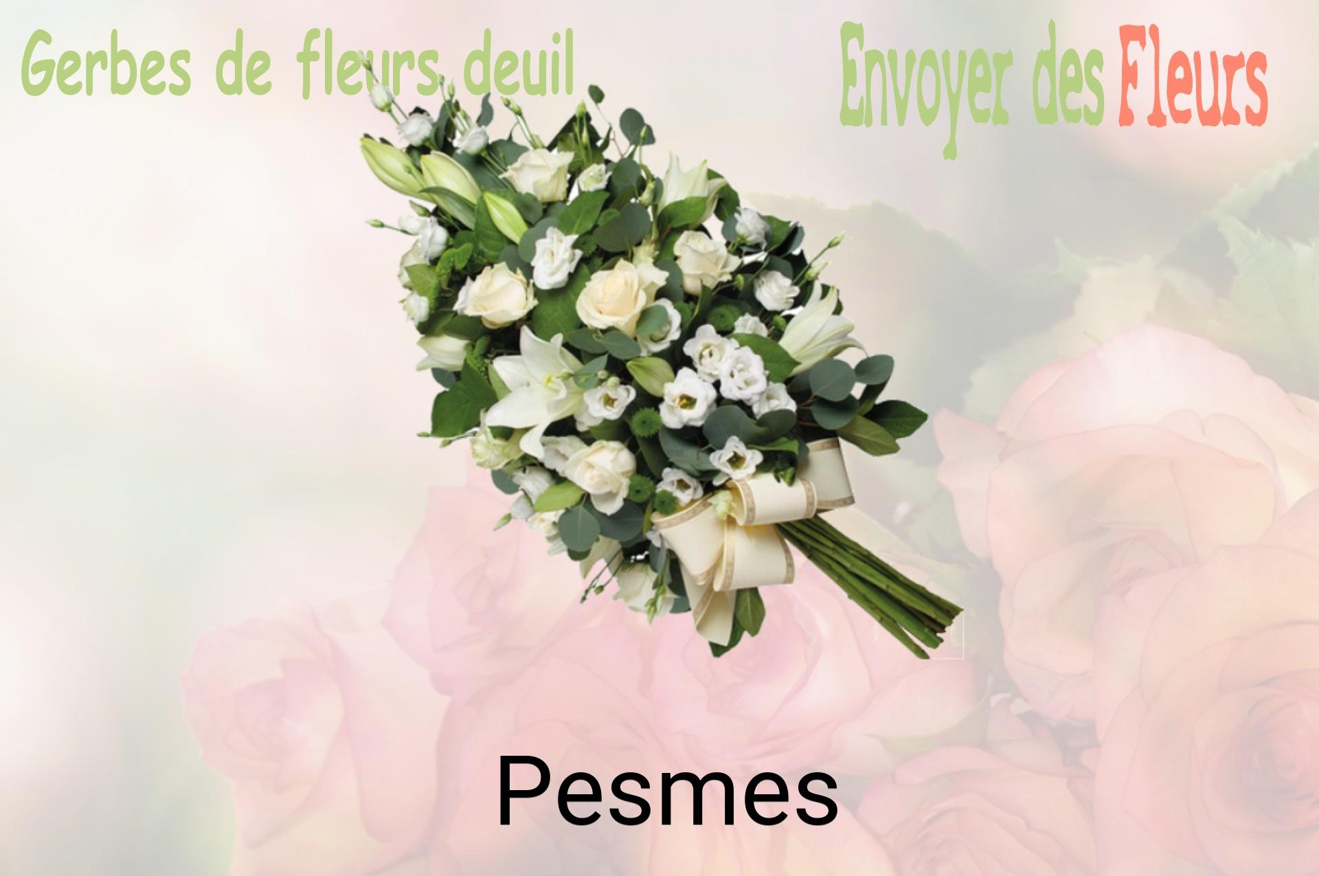 Gerbe de fleurs de deuil livrée à Pesmes